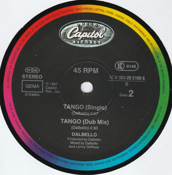 Lisa Dal Bello : Tango (12", Maxi)