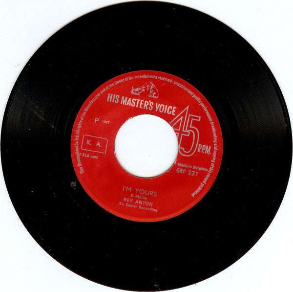 Rey Anton : Only You (And You Alone) / I'm Yours (7", Single)