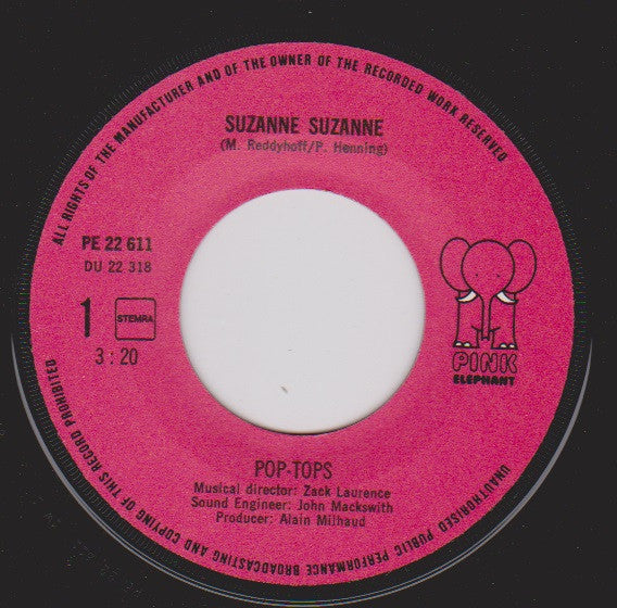 The Pop Tops : Suzanne Suzanne (7", Single, Lab)