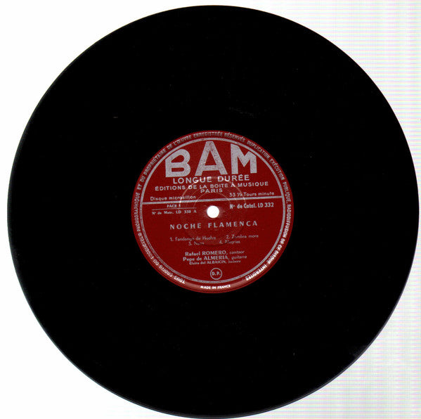 Rafael Romero, Pepe De Almeria, Elvira Del Albaicin : Noche Flamenca (10", Album, Mono)