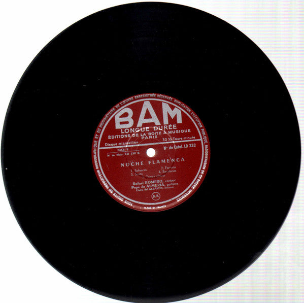 Rafael Romero, Pepe De Almeria, Elvira Del Albaicin : Noche Flamenca (10", Album, Mono)