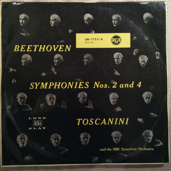 Ludwig Van Beethoven, Arturo Toscanini, NBC Symphony Orchestra : Symphonies Nos. 2 And 4 (LP, Mono)