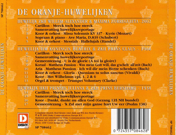 Various : In Beeld En Geluid - De Oranje Huwelijken (CD, Album)