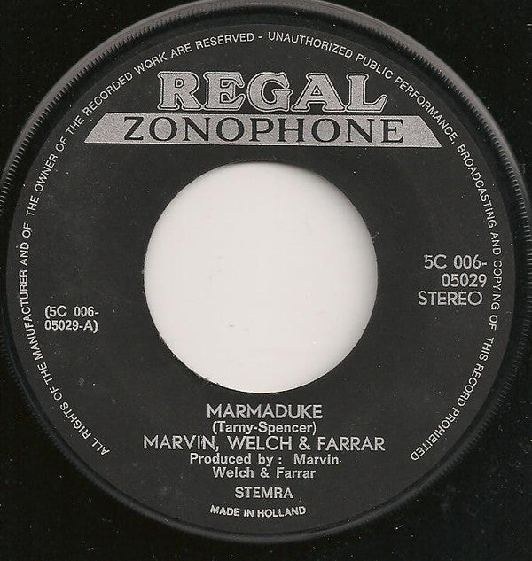 Marvin, Welch & Farrar : Marmaduke (7", Single, Ora)