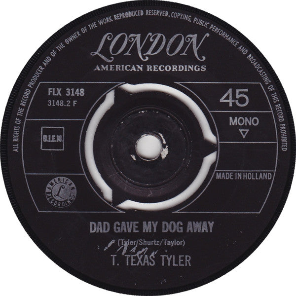 T. Texas Tyler : Deck of Cards (7", Single, Mono)