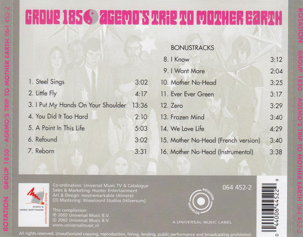 Group 1850 : Agemo's Trip To Mother Earth (CD, Album, RE)