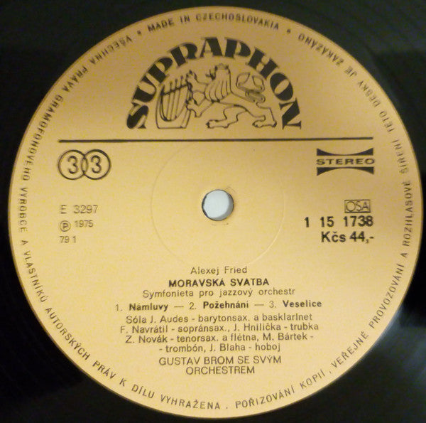 Alexej Fried - Gustav Brom Orchestra : Solstice / Moravian Wedding (LP, Album, RP)