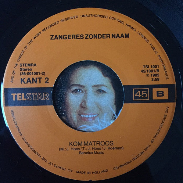 Zangeres Zonder Naam : In Hamburg / Kom Matroos (7", Single)