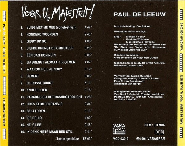Paul de Leeuw : Voor U, Majesteit! (CD, Album)