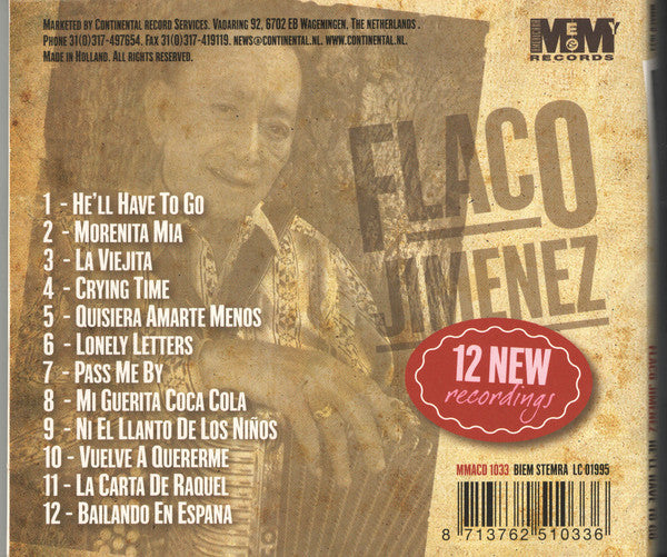 Flaco Jimenez : He'll Have To Go (CD, Album)