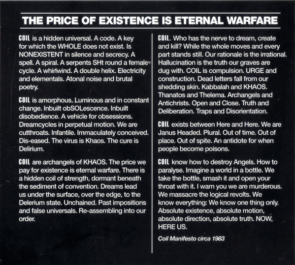 Zos Kia / Coil : Transparent (CD, Album, RE, RM)