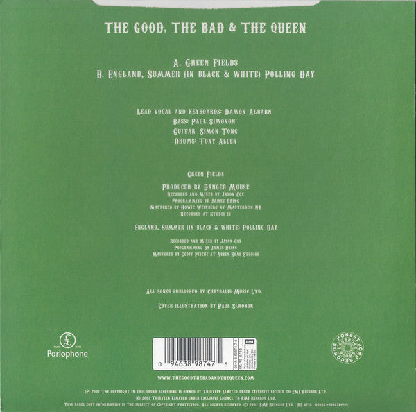 The Good, The Bad & The Queen : Green Fields (7", Single, 2/2)