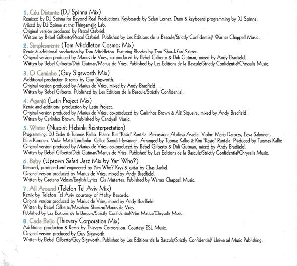 Bebel Gilberto : Bebel Gilberto Remixed (CD, Album, Dig)