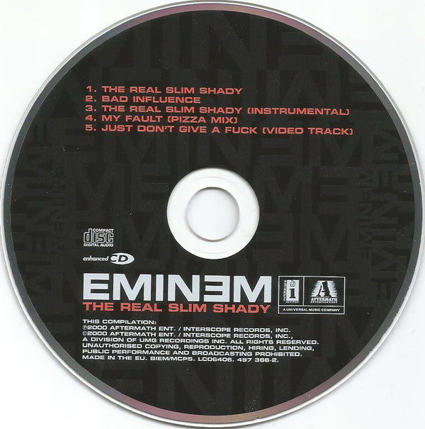Eminem : The Real Slim Shady (CD, Maxi, Enh)
