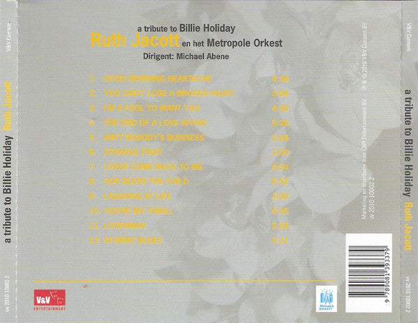 Ruth Jacott En Metropole Orchestra : A Tribute To Billie Holiday (CD, Album)