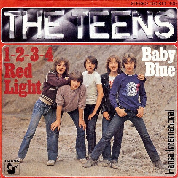 The Teens : 1-2-3-4 Red Light / Baby Blue (7", Single)