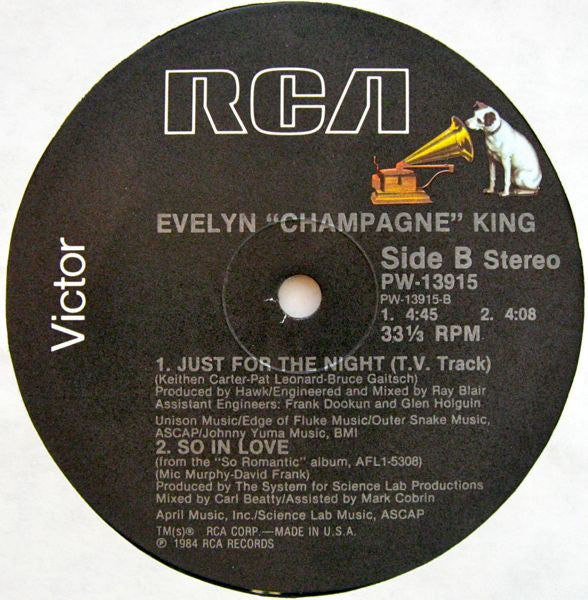 Evelyn "Champagne" King* : Just For The Night (12")
