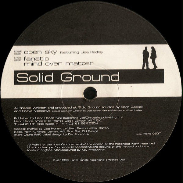 Solid Ground : Open Sky / Fanatic / Mind Over Matter (12")