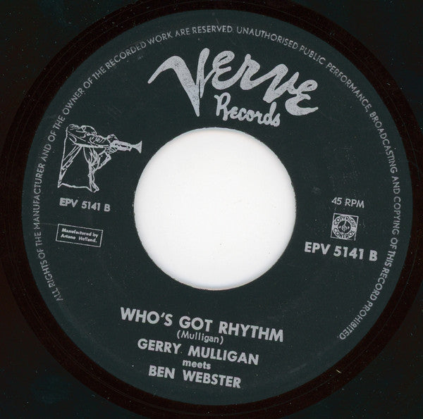 Gerry Mulligan, Ben Webster : Gerry Mulligan Meets Ben Webster (7", EP, Single)