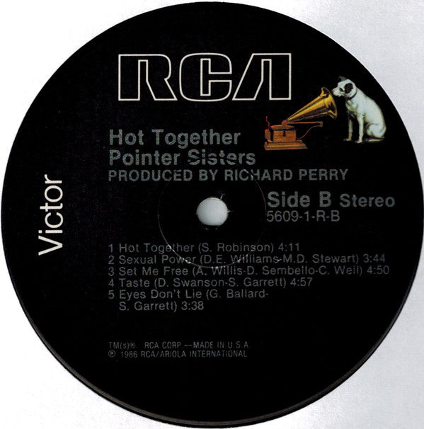 Pointer Sisters : Hot Together (LP, Album, RE)