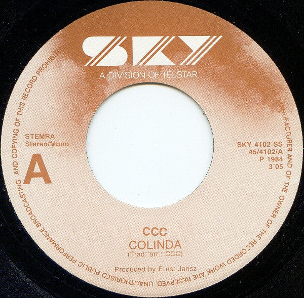 C.C.C. Inc. : Colinda (7", Single)