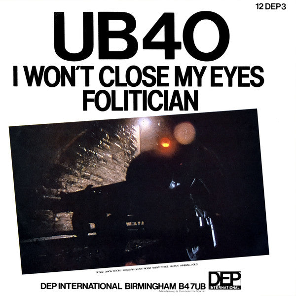 UB40 : I Won't Close My Eyes / Folitician (12", Single)