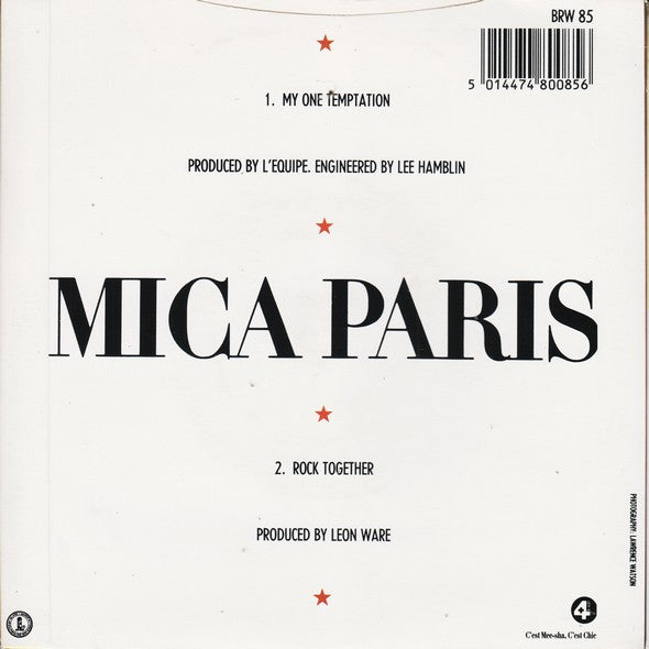 Mica Paris : My One Temptation (7", Single, Gre)