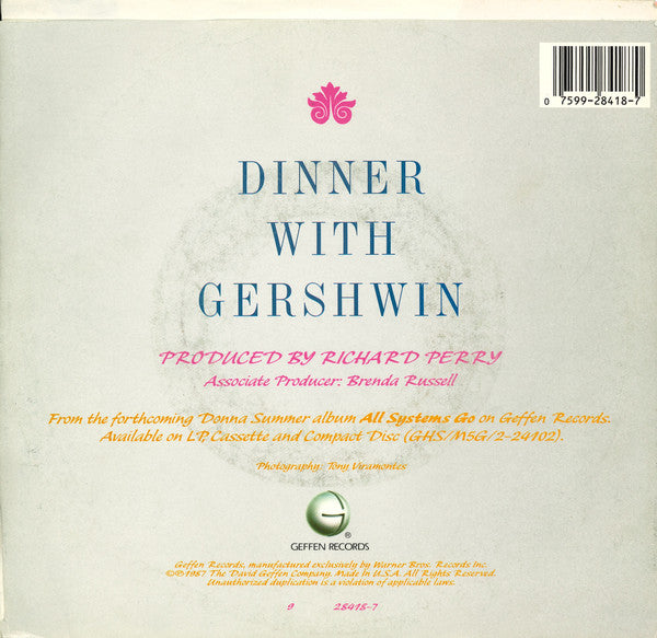 Donna Summer : Dinner With Gershwin (7", Single)