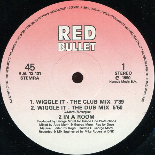 2 In A Room : Wiggle It (12")