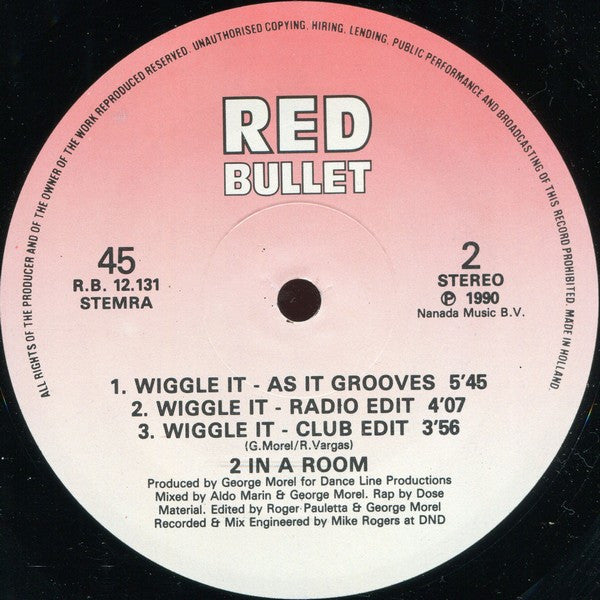 2 In A Room : Wiggle It (12")