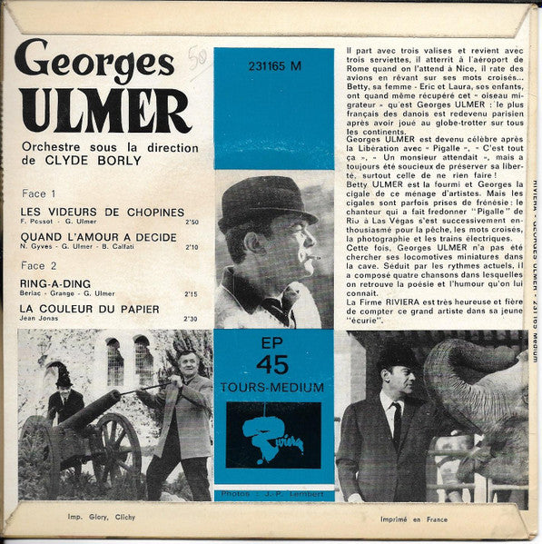 Georges Ulmer : Les Videurs de Chopines (7", EP)