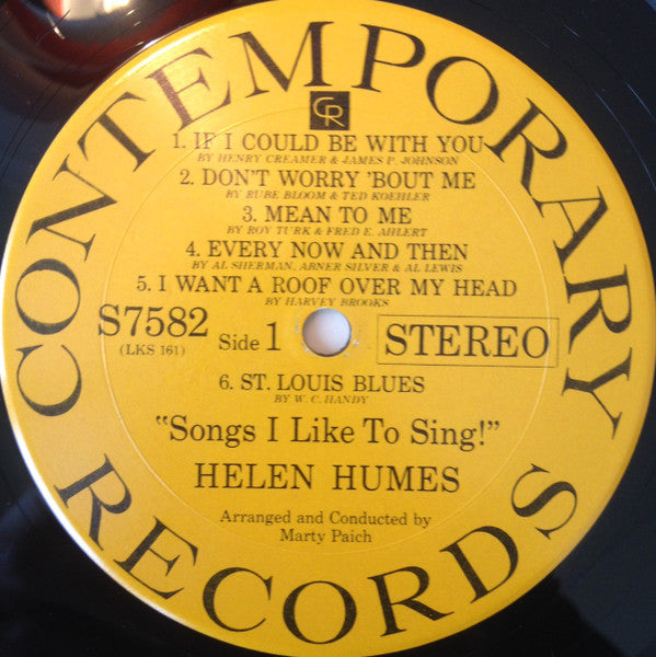 Helen Humes : Songs I Like To Sing! (LP, Album, RE)