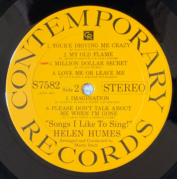 Helen Humes : Songs I Like To Sing! (LP, Album, RE)