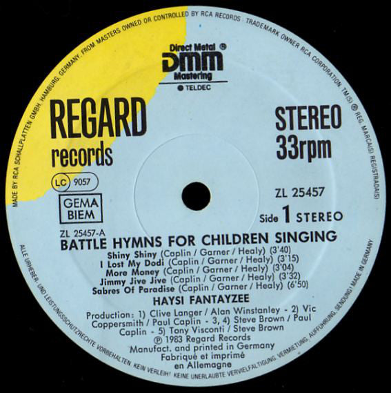 Haysi Fantayzee : Battle Hymns For Children Singing (LP, Album)