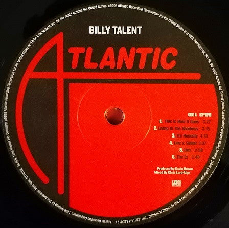 Billy Talent : Billy Talent (LP, Album, RP)