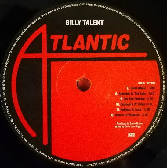 Billy Talent : Billy Talent (LP, Album, RP)