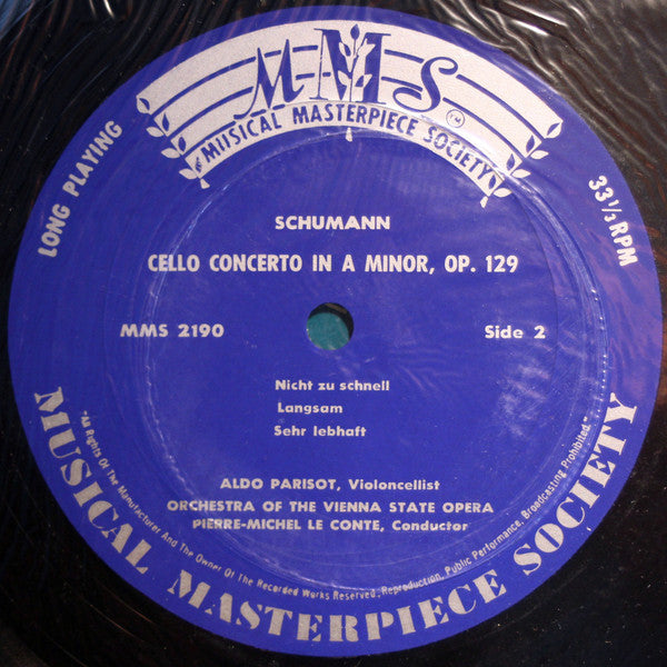 Robert Schumann, Lili Kraus, Aldo Parisot, Victor Desarzens, Pierre-Michel Le Conte, Orchester Der Wiener Staatsoper : Klavierkonzert / Cellokonzert (LP, Mono)
