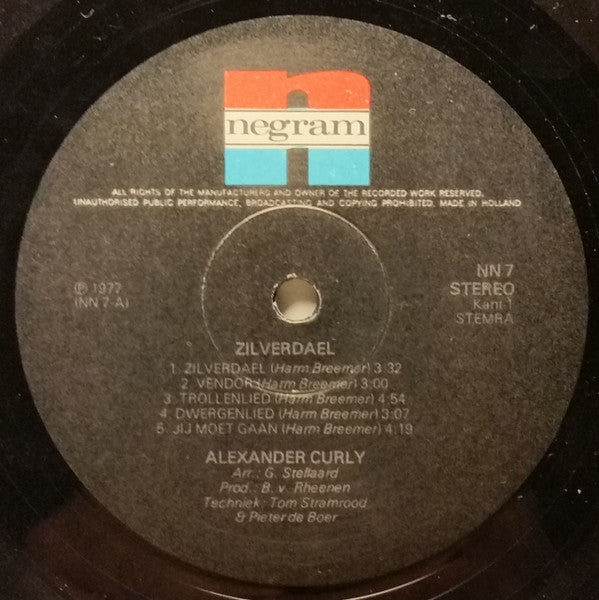 Alexander Curly : Zilverdael (LP, Album)