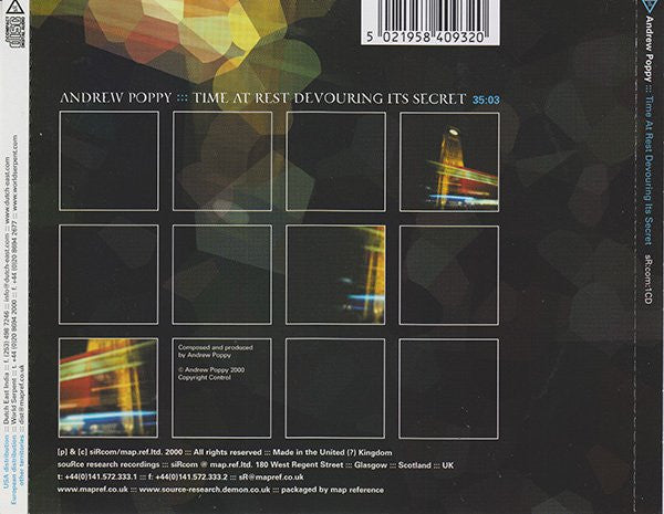 Andrew Poppy : Time At Rest Devouring Its Secret (CD, Album)