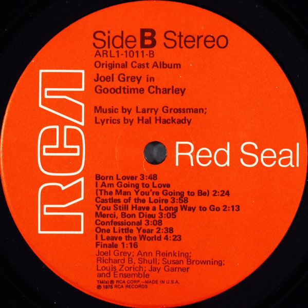 Joel Grey : Goodtime Charley - Original Broadway Cast Recording (LP, Album)