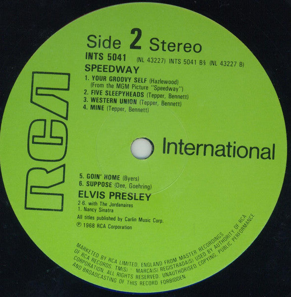 Elvis* : Speedway: Original Soundtrack Album (LP, Album, RE)