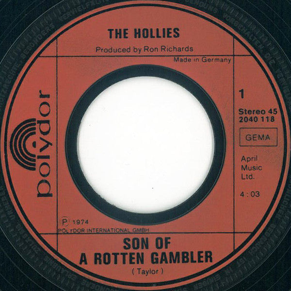 The Hollies : Son Of A Rotten Gambler (7", Single)