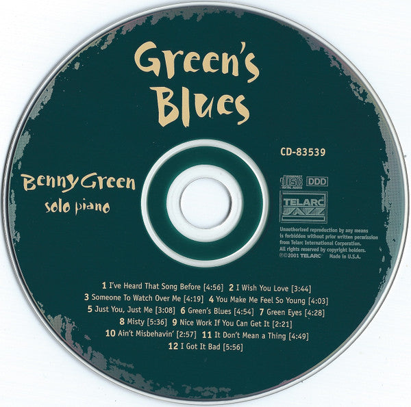 Benny Green : Green's Blues (CD, Album)