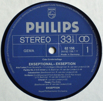 Ekseption : Ekseptional (LP, Comp, Club)