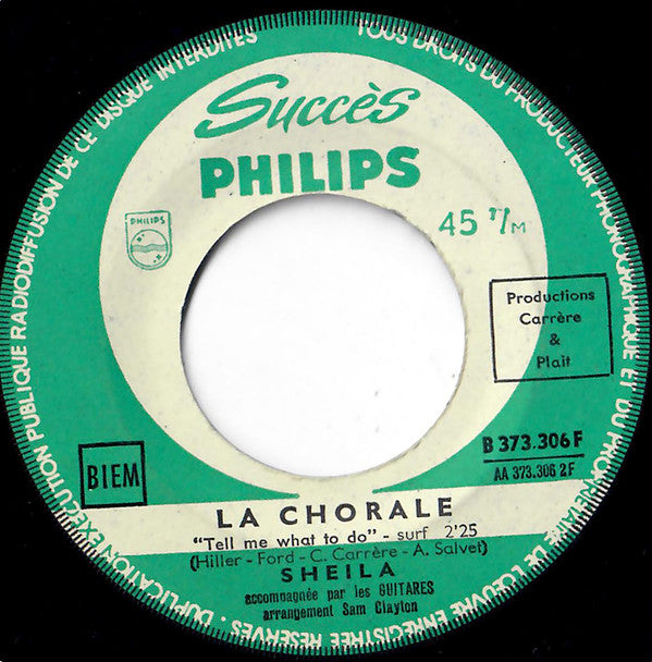 Sheila (5) : Oui, C'est Pour Lui (7", Single, Mono, Jukebox)