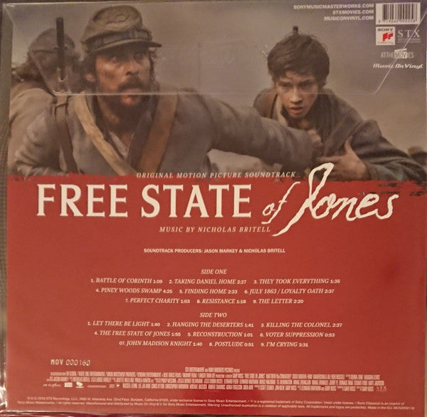Nicholas Britell : Free State Of Jones (Original Score Soundtrack) (LP, Album, Ltd, Num, Red)
