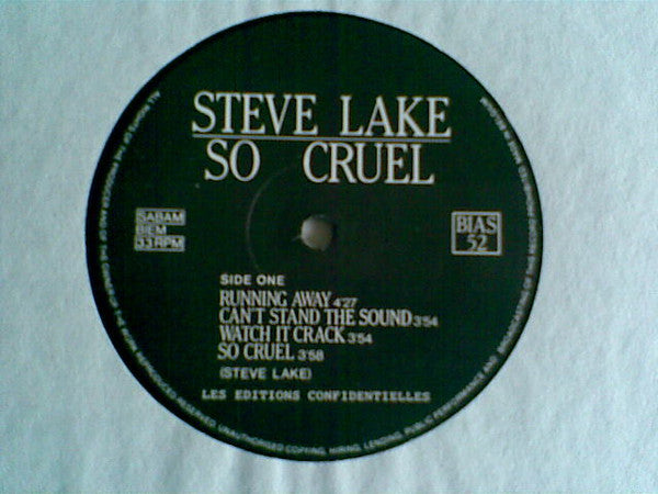 Steve Lake : So Cruel (LP, Album)