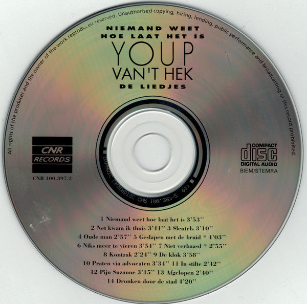 Youp van 't Hek : Niemand Weet Hoe Laat Het Is (CD, Album)