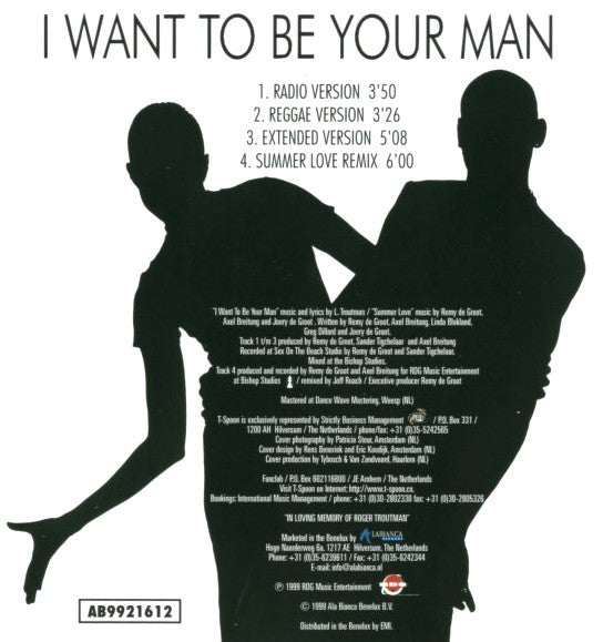 T-Spoon : I Want To Be Your Man (CD, Maxi)