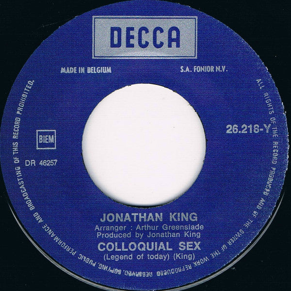 Jonathan King : Let It All Hang Out (7")